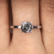 Round Cut Salt and Pepper Diamond Wedding Ring