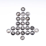1 CT - 2.0 MM - Salt And Pepper Tambuli cut Round Rose Cut Diamond