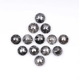 1 CT - 4.0 MM - Salt And Pepper Tambuli cut Round Rose Cut Diamond