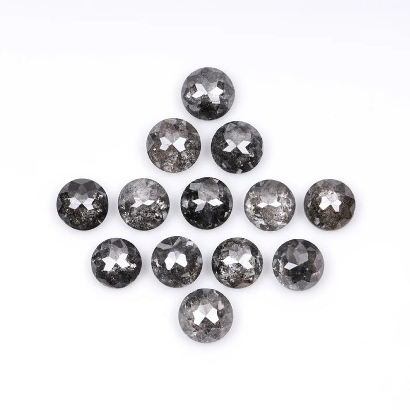 1 CT - 4.0 MM - Salt And Pepper Tambuli cut Round Rose Cut Diamond