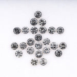 1.6 To 2.0 MM - Salt And Pepper Round Brilliant Cut Diamond - Minimal Carbon