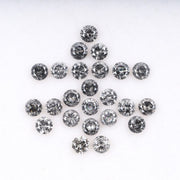 1.6 To 2.0 MM - Salt And Pepper Round Brilliant Cut Diamond - Minimal Carbon
