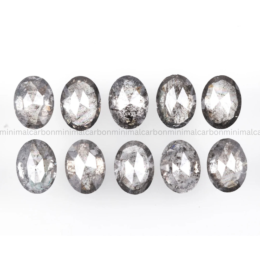 1.88 CT, 4.0 X 3.0 MM | Salt And Pepper Oval Cut Diamond