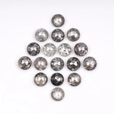1 CT - 2.5 MM - Salt And Pepper Tambuli cut Round Rose Cut Diamond