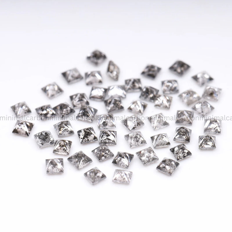 1.2 MM Salt And Pepper Princess Cut Diamond
