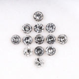 3.6 To 4.0 MM - Salt And Pepper Round Brilliant Cut Diamond - Minimal Carbon