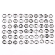 1 CT - 2.0 MM - Salt And Pepper Round Rose Cut Diamond - Minimal Carbon