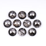 1 CT - 4.5 MM - Salt And Pepper Round Rose Cut Diamond