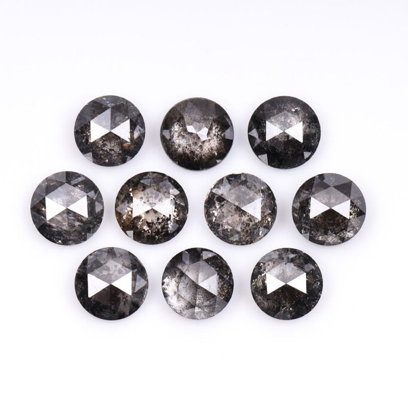 1 CT - 4.5 MM - Salt And Pepper Round Rose Cut Diamond