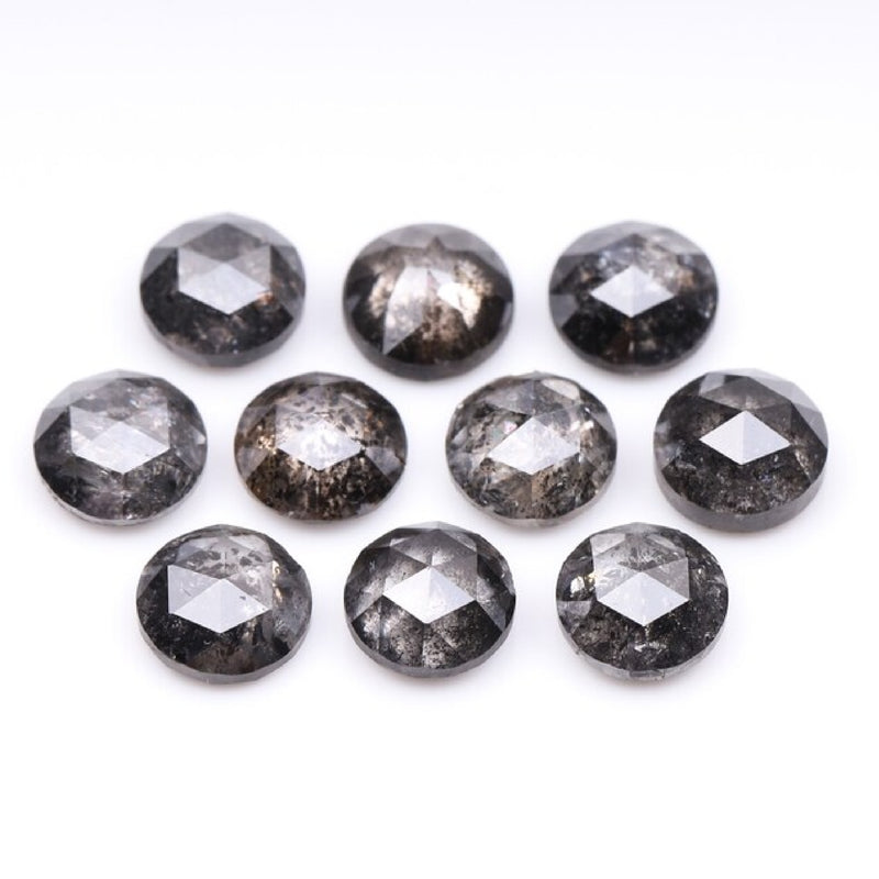 1 CT - 4.5 MM - Salt And Pepper Round Rose Cut Diamond