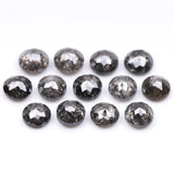1 CT - 4.0 MM - Salt And Pepper Tambuli cut Round Rose Cut Diamond