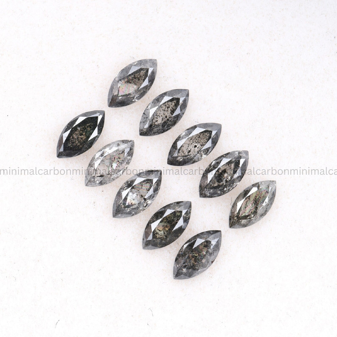 1.70 CT, 5.0 X 2.5 MM | Salt And Pepper Marquise Cut Diamond
