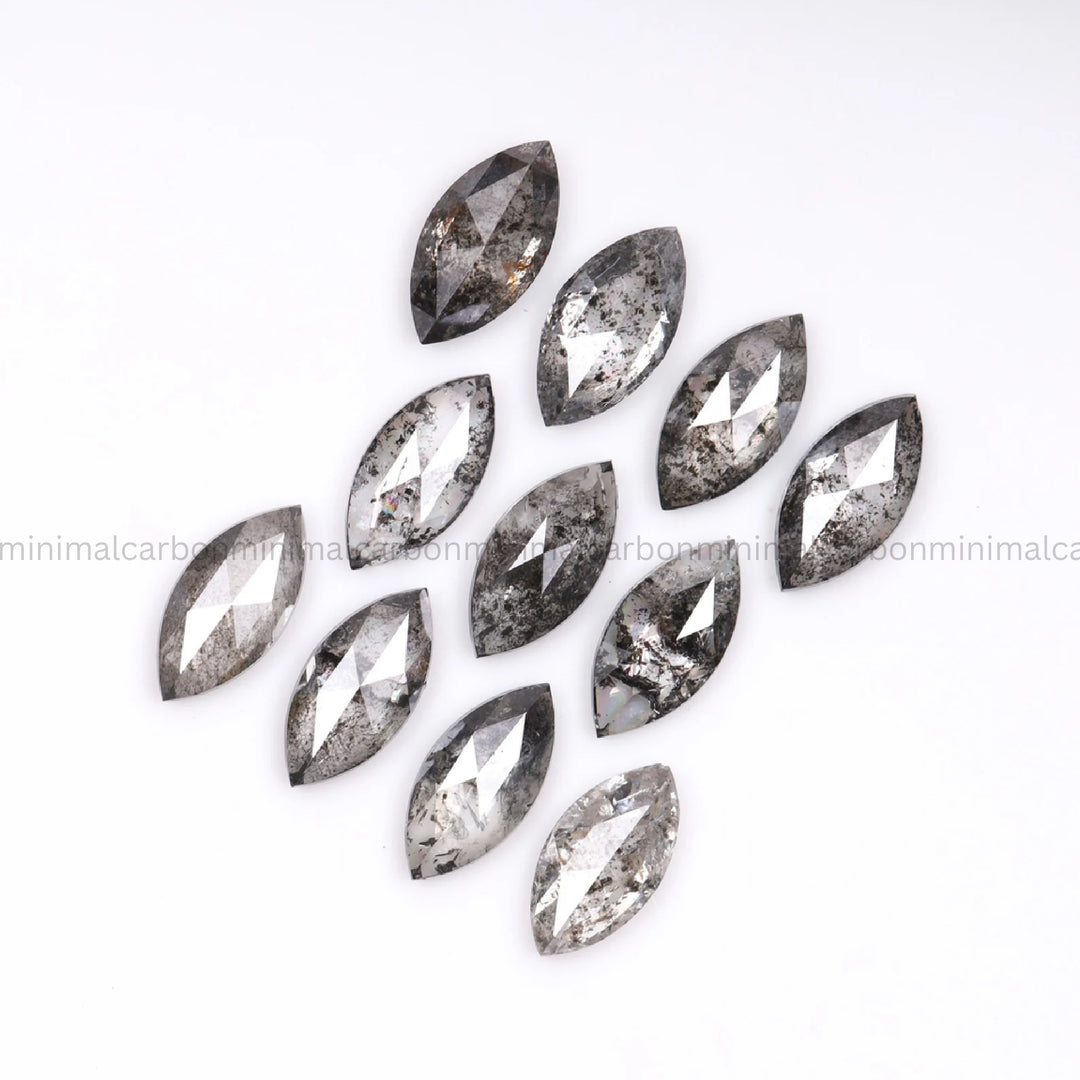 0.77 CT, 4.0 X 2.0 MM Salt And Pepper Marquise Cut Diamond