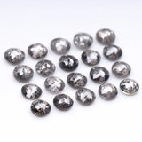 1 CT - 3.5 MM - Salt And Pepper Tambuli cut Round Rose Cut Diamond