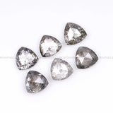 0.63 CT, 3.5 MM Salt And Pepper Trillion Cut Diamond