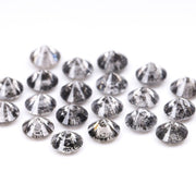 2.6 To 3.0 MM - Salt And Pepper Round Brilliant Cut Diamond - Minimal Carbon