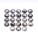 1 CT - 2.0 MM - Salt And Pepper Tambuli cut Round Rose Cut Diamond