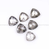 0.38 CT, 2.5 MM Salt And Pepper Trillion Cut Diamond