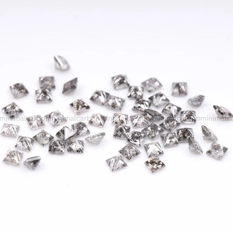1.2 MM Salt And Pepper Princess Cut Diamond