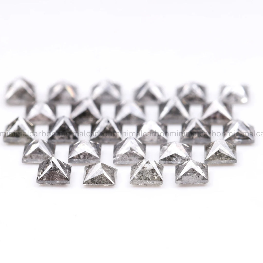 Salt And Pepper Princess Cut Diamond