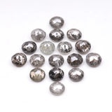 1 CT - 2.5 MM - Salt And Pepper Tambuli cut Round Rose Cut Diamond