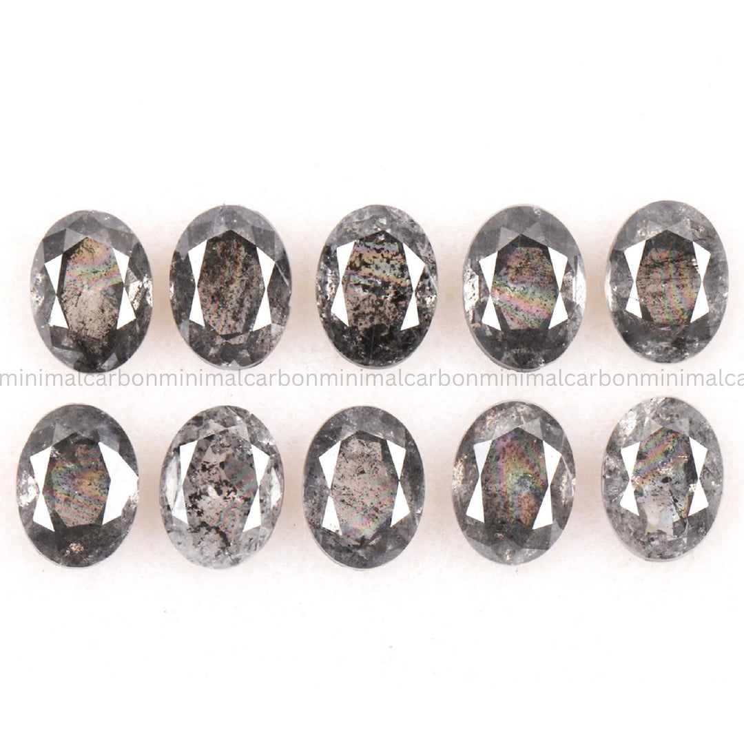 1.88 CT, 4.0 X 3.0 MM | Salt And Pepper Oval Cut Diamond