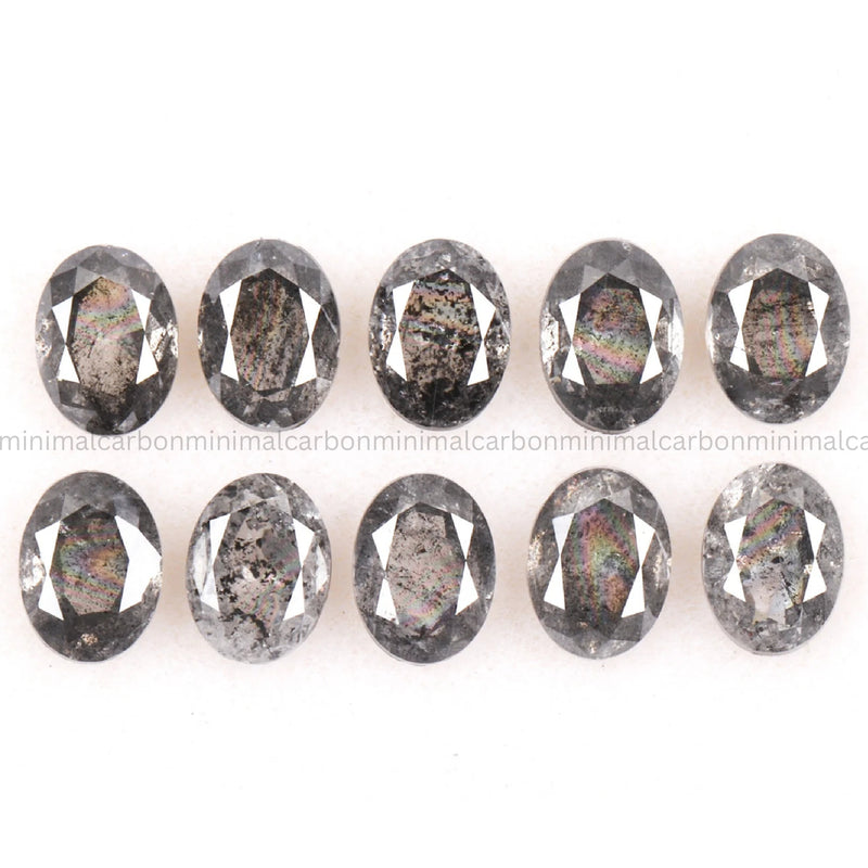 1.88 CT, 4.0 X 3.0 MM | Salt And Pepper Oval Cut Diamond