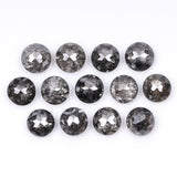 1 CT - 4.0 MM - Salt And Pepper Tambuli cut Round Rose Cut Diamond