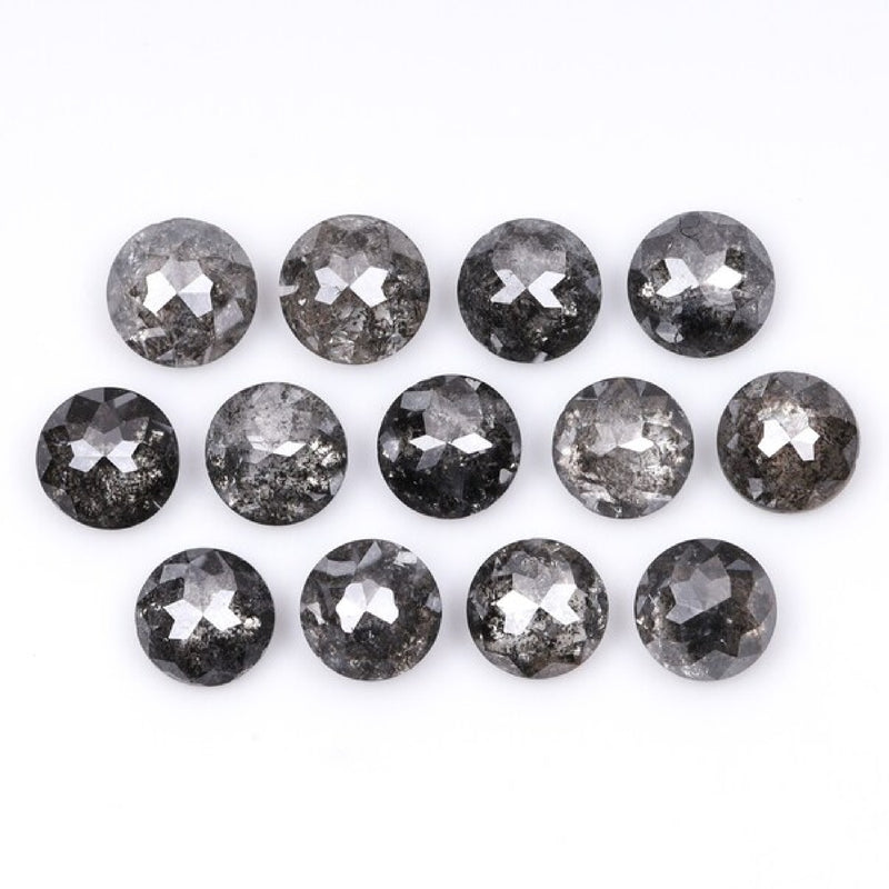 1 CT - 4.0 MM - Salt And Pepper Tambuli cut Round Rose Cut Diamond