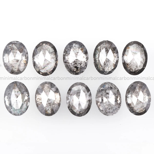 1.88 CT, 4.0 X 3.0 MM | Salt And Pepper Oval Cut Diamond
