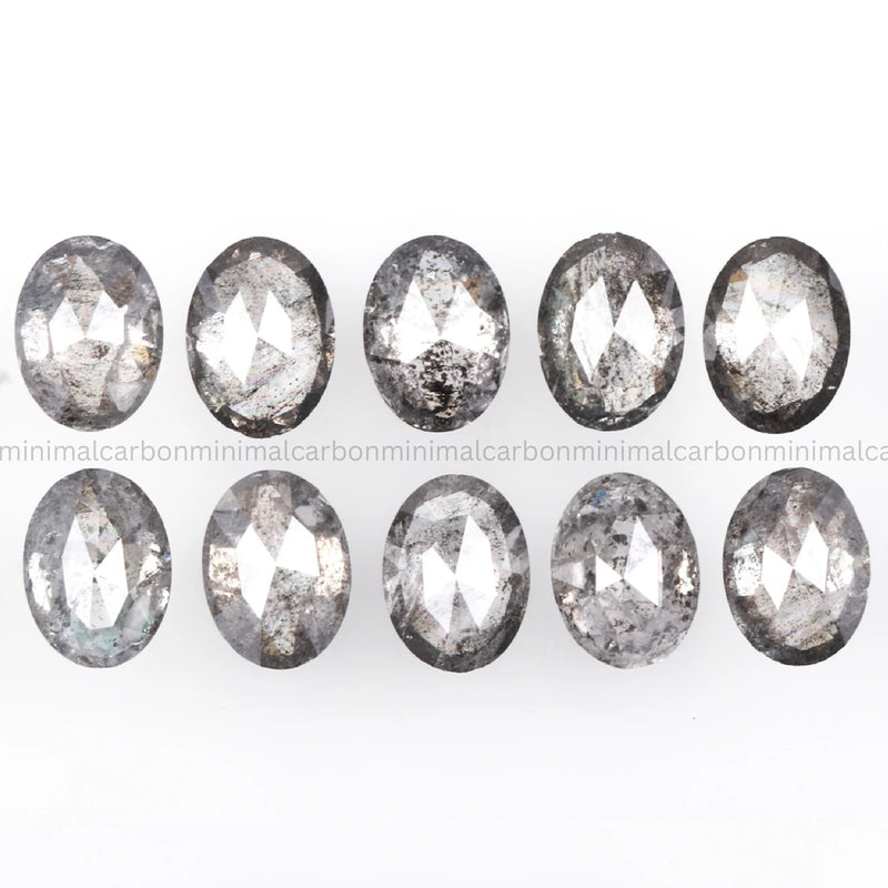 1.88 CT, 4.0 X 3.0 MM | Salt And Pepper Oval Cut Diamond