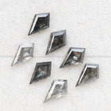 0.88 CT, 5.0 X 3.0 MM Salt And Pepper Kite Cut Diamond
