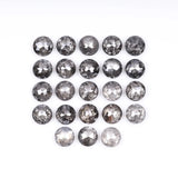 1 CT - 2.0 MM - Salt And Pepper Tambuli cut Round Rose Cut Diamond