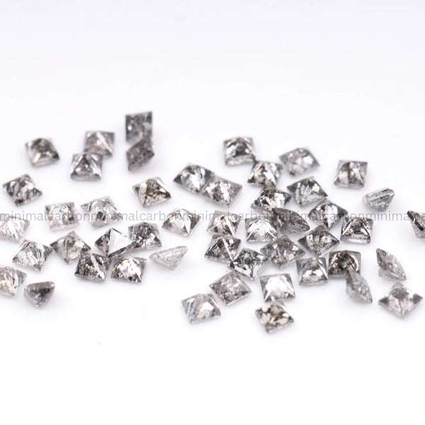 1.2 MM Salt And Pepper Princess Cut Diamond