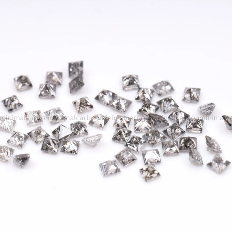 1.2 MM Salt And Pepper Princess Cut Diamond
