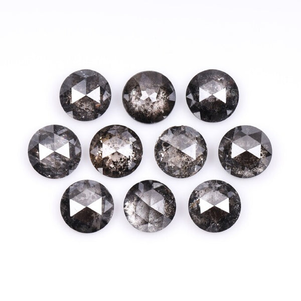 1 CT - 4.5 MM - Salt And Pepper Round Rose Cut Diamond