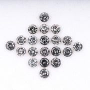 2.6 To 3.0 MM - Salt And Pepper Round Brilliant Cut Diamond - Minimal Carbon