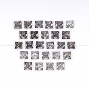 Salt And Pepper Princess Cut Diamond