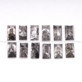 1.32 CT, 4.0 X 2.0 MM, Salt And Pepper Baguette Cut Diamond
