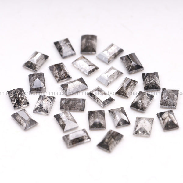 2.10 CT, 3.0 X 2.0 MM Salt And Pepper Baguette Cut Diamond
