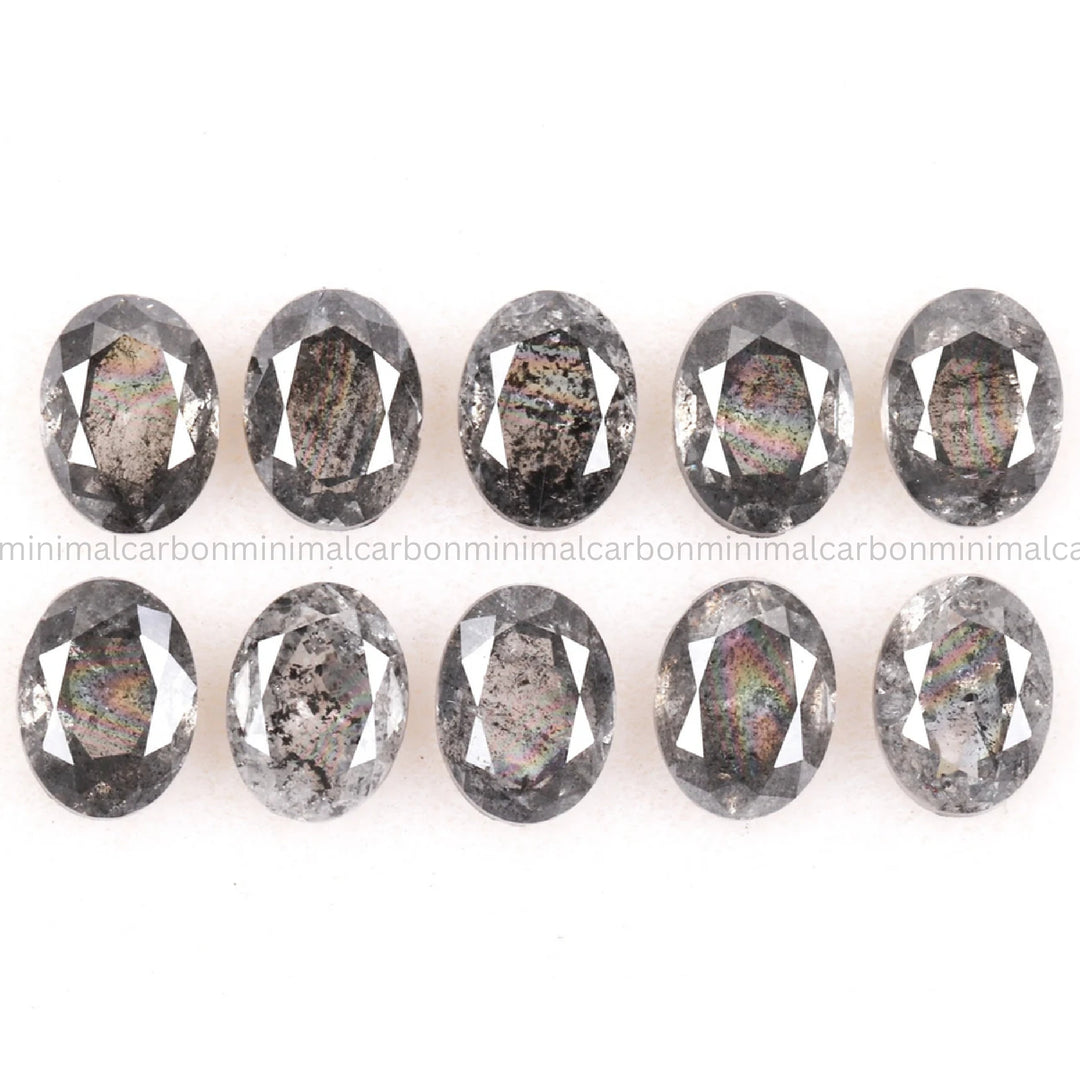 1.88 CT, 4.0 X 3.0 MM | Salt And Pepper Oval Cut Diamond