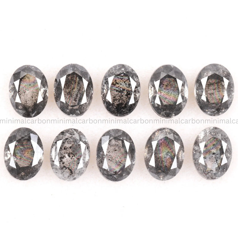 1.88 CT, 4.0 X 3.0 MM | Salt And Pepper Oval Cut Diamond