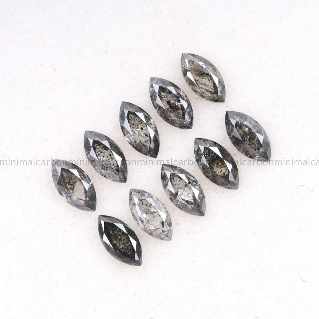 1.70 CT, 5.0 X 2.5 MM | Salt And Pepper Marquise Cut Diamond