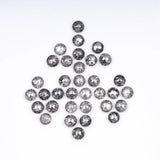 1 CT - 1.5 MM - Salt And Pepper Tambuli cut Round Rose Cut Diamond