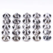 2.1 To 2.5 MM - Salt And Pepper Round Brilliant Cut Diamond - Minimal Carbon