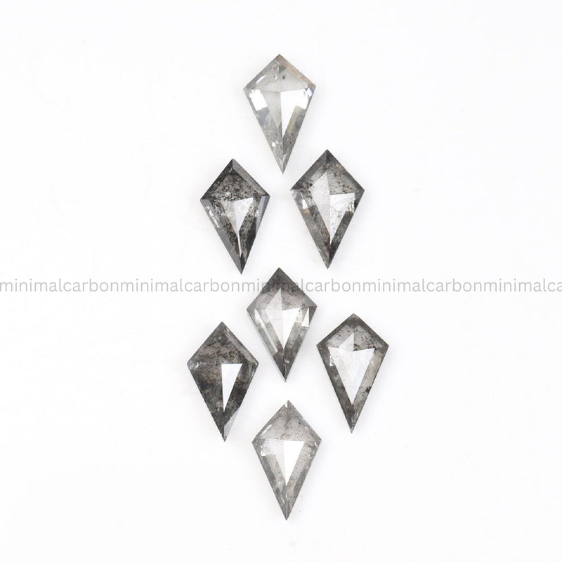 0.88 CT, 5.0 X 3.0 MM Salt And Pepper Kite Cut Diamond