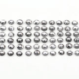 1 CT - 2.0 MM - Salt And Pepper Round Rose Cut Diamond - Minimal Carbon