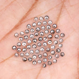 1 CT - 1.5 MM - Salt And Pepper Round Rose Cut Diamond - Minimal Carbon