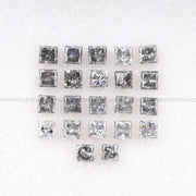 Salt And Pepper Princess Cut Diamond