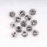 3.6 To 4.0 MM - Salt And Pepper Round Brilliant Cut Diamond - Minimal Carbon